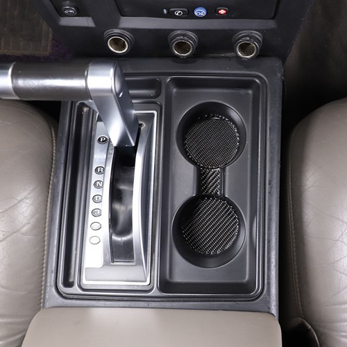 Carbon Fiber Central Control Water Cup Holder Slot Pad Mat For Hummer H2 2003-07 - Picture 4 of 11