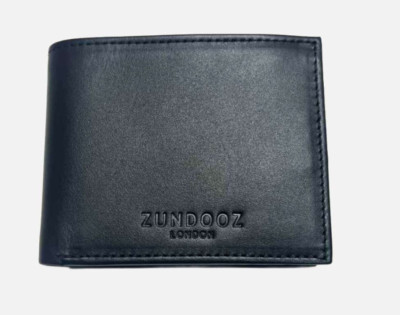 ZUNDOOZ Ipswich Herren Designer dreifach faltbare Leder Geldbörse Stil 28ZZ10X0050_ schwarz