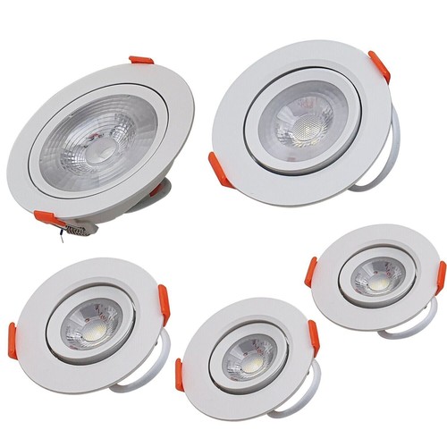 Moderne LED verstellbare Neigungswinkel Downlights runde Deckenstrahler UK - Bild 2 von 18