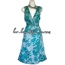 MONSOON 100% COTTON FLORAL PRINT OCCASION PARTY DRESS SIZE 22