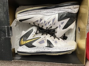 lebron x elite white gold