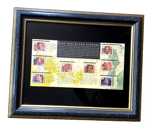 Jazz/Blues Singers Framed Sheet of 29 Cent Stamps Legends of American Music
