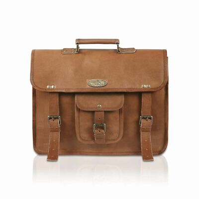 Leather Vintage Air Cabin Messenger Shoulder Laptop Bag Briefcase 18'' Real G V B