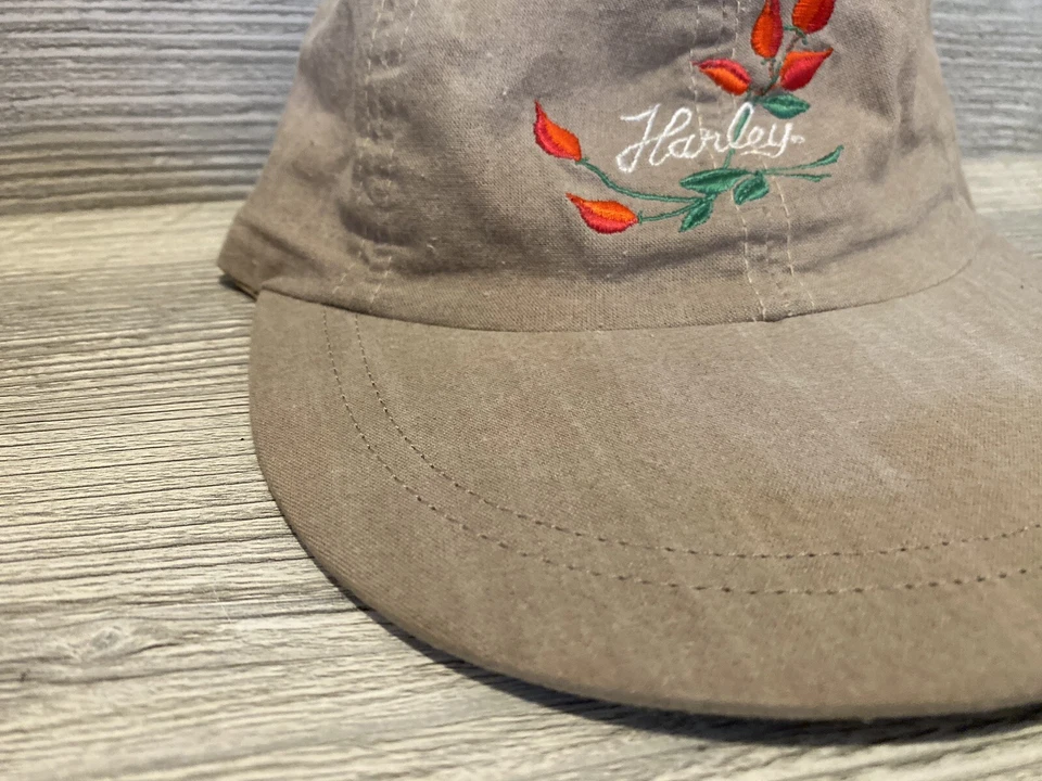 Harley Davidson Women's Hat Roses Red Black Cap Embroidered Logo Motorcycles - Image 3 of 4