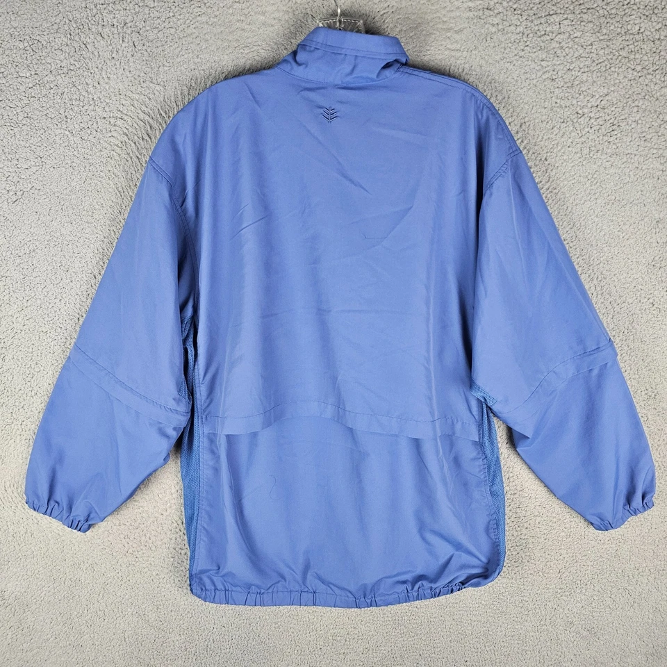 Chaqueta Coolibar Para Hombre Azul Medio Protección Solar UPF 50+ Convertible Cuarto Cremallera Foto 2 de 4