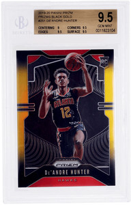 2019 Panini Prizm De'Andre Hunter Black Gold Prizm #251 /5 BGS 9.5 Rookie RC