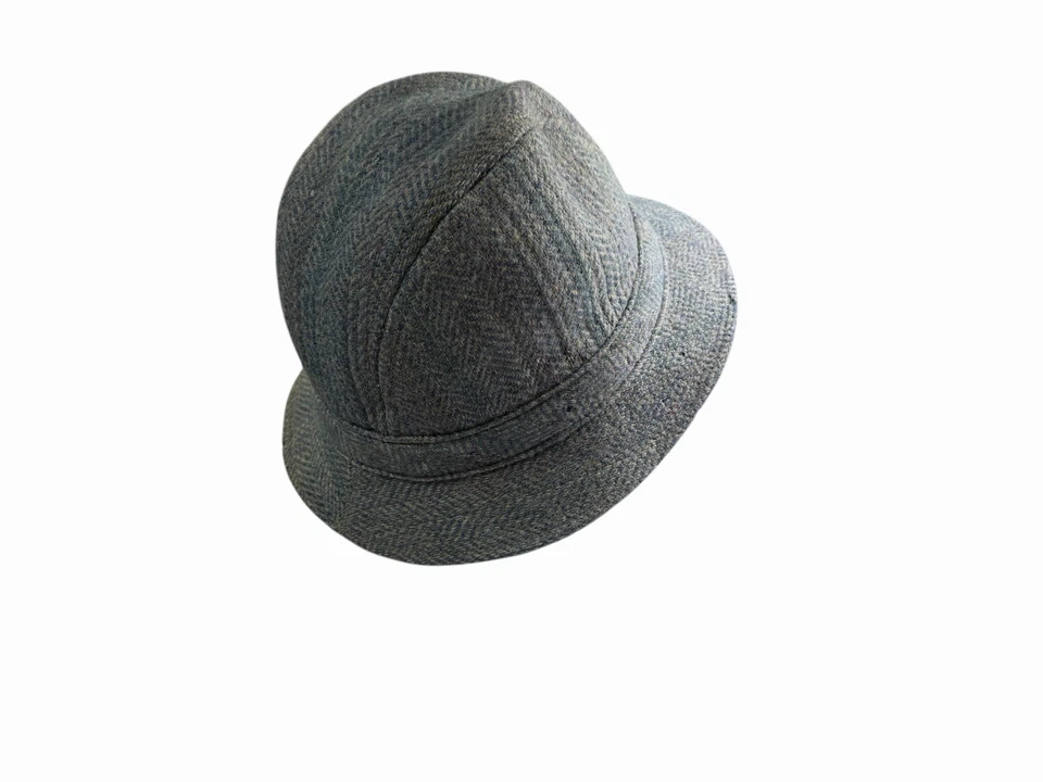 Sombrero Cubo Pendleton Lana Espiga De Colección XL Hecho en EE. UU. Azul Gris Tweed Foto 4 de 4
