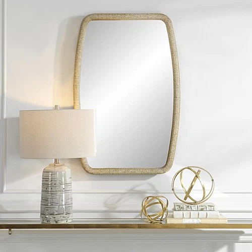 Uttermost 09831 Tiki 36 X 24 inch Natural Wood and Wrapped Woven Rattan Mirror - Picture 3 of 8