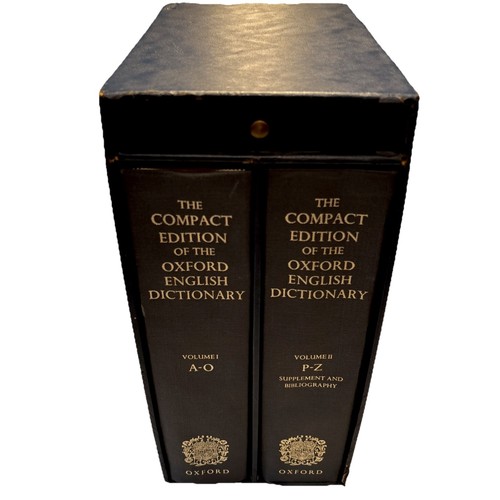 Compact Edition of the Oxford English Dictionary VTG 2 Volume Set With Magnifier