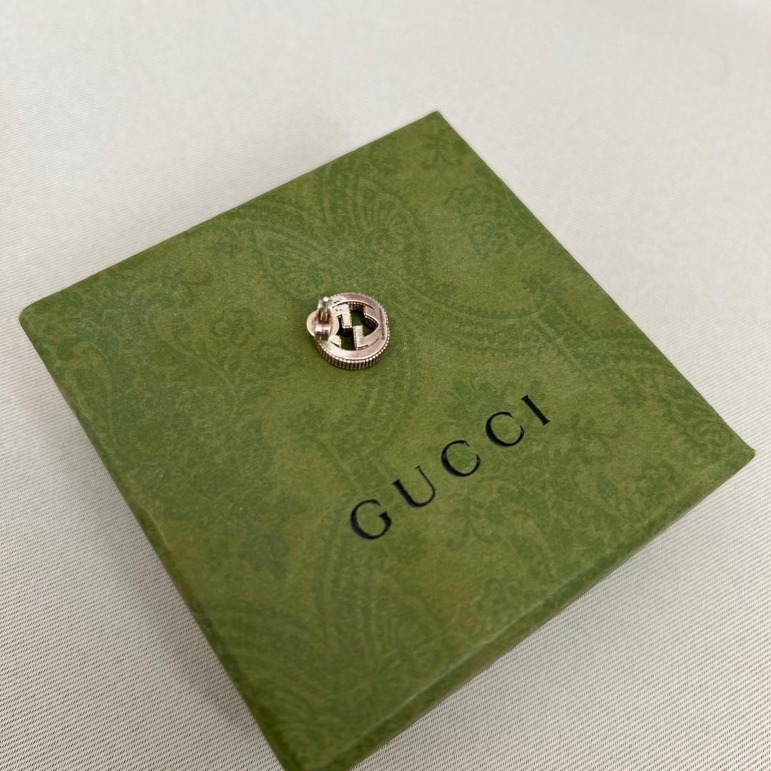 GUCCI Interlocking Logo Silver Earring One Ear Je… - image 2