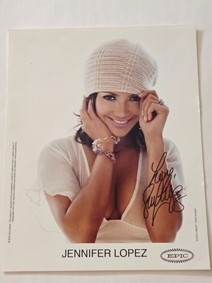 JENNIFER LOPEZ SIGNED 8X10 2003 SONY MUSIC PRESS PHOTO AUTOGRAPHED