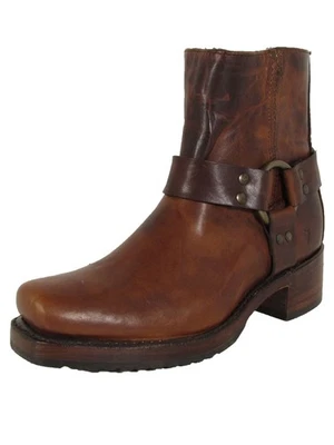 Bottes À Talon Carré Frye Femmes Heirloom Harness À Zip Arrière, Cognac, US 6 - Photo 1/4