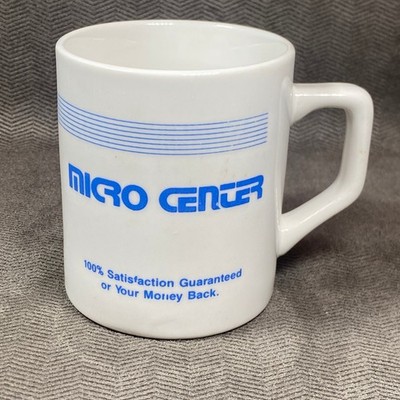 RARE! Vintage Micro Center Computer Store Coffee Mug White Tech Electronics ATL