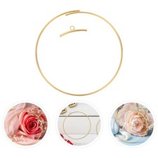 12 Pcs Dream Catcher Round Ring Gold Floral Frame Copper Metal Hoops for Crafts