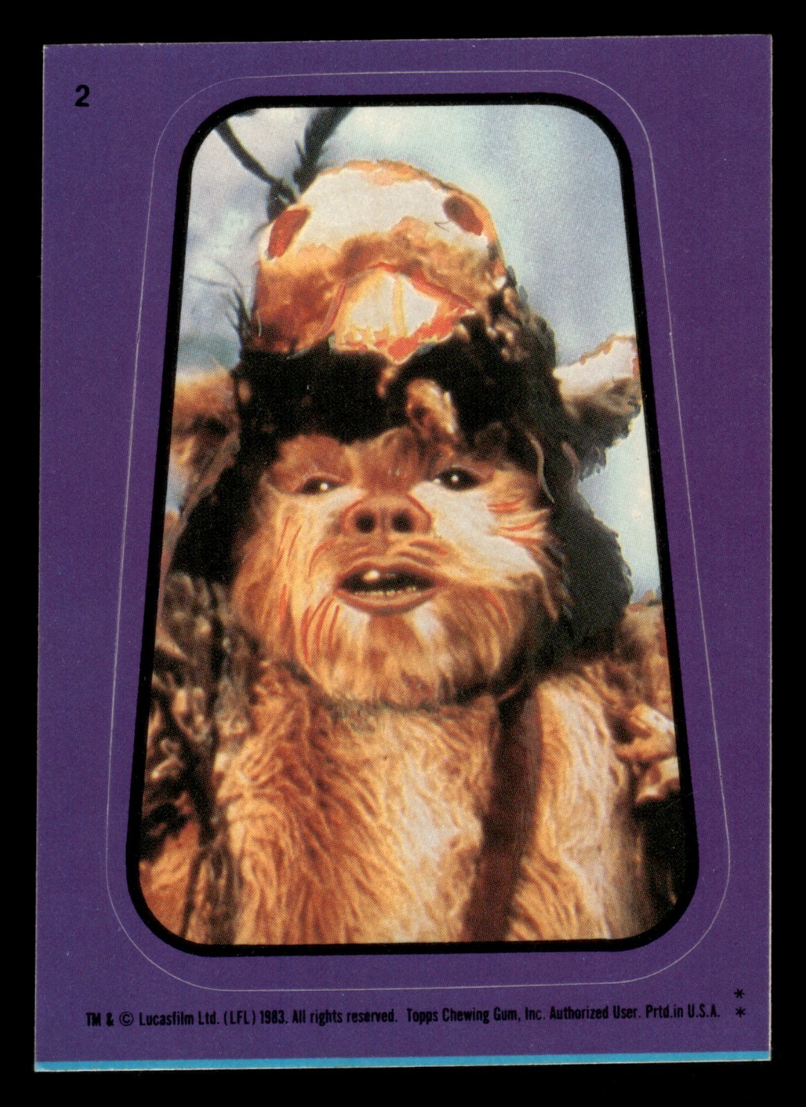 1983 Topps Star Wars: Return of the Jedi Stickers #2 Logray (Purple)