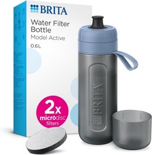 BRITA Water Bottle Sports Water Filter Model Active Dark Blue MicroDisc Filters