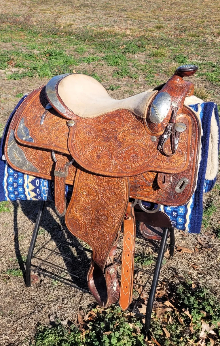 Selle Western Hulara Pour Cheval De Trait - Cuir Marron - Neuf