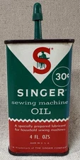 Vintage Singer Sewing Company Machine Oil Oiler Can! 4 Fl Oz, NYC, USA