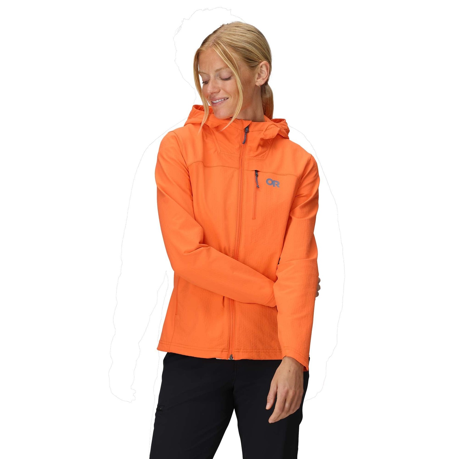 Outdoor Research Womens Ultima Softshell Hoodie - Sample: Zest: M