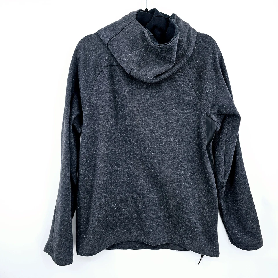 Nike Tech Fleece Hoodie Mens Size Small Funnel Neck Charcoal Grey 805214-071, photo 3 of 5