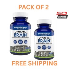 Dynamic Brain Supplement 60 Capsules  Memory Focus Clarity-Pack of 2, EXP 09/2027