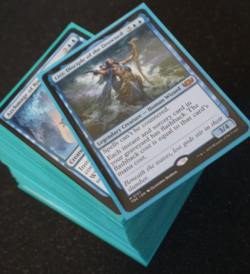 Magic LIER, DISCIPLE OF THE DROWNED Commander EDH Deck (Mono Blue Flashback) !