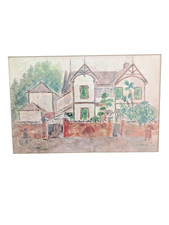 Original Watercolor Japanese  "MON CHOKO HOUSE" by JACK PAUL MAROON (1919-2008)