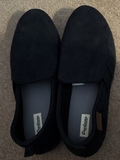 Dearfoams Cozy Comfort Men's Perforated Microsuede Moc Toe Closed Back Slippers