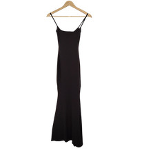 Quince Women Tencel Rib Knit Maxi Slip Dress Black XS