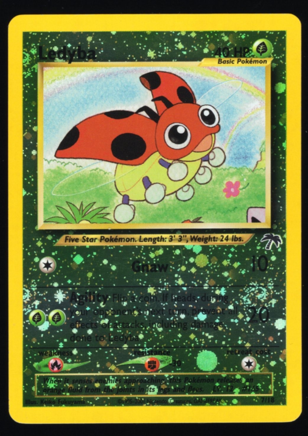 Pokemon Ledyba 7/18 Southern Islands Reverse Holo Promo Lightly Played