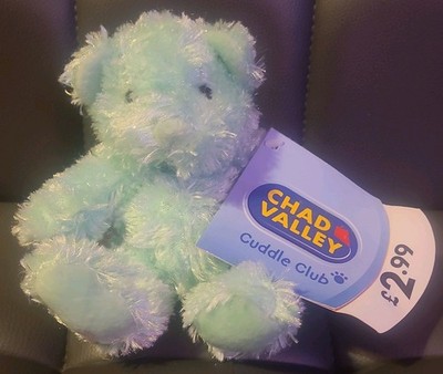 Vintage Woolworths Chad Valley Cuddle Club süßer Bär Stofftier Anhänger - 15 cm