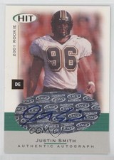 2001 SAGE Hit Auto Justin Smith #A49 Auto 0v0