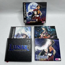 Lunar 2: Eternal Blue Complete (PlayStation 1, 2000) CIB with Pendant Works