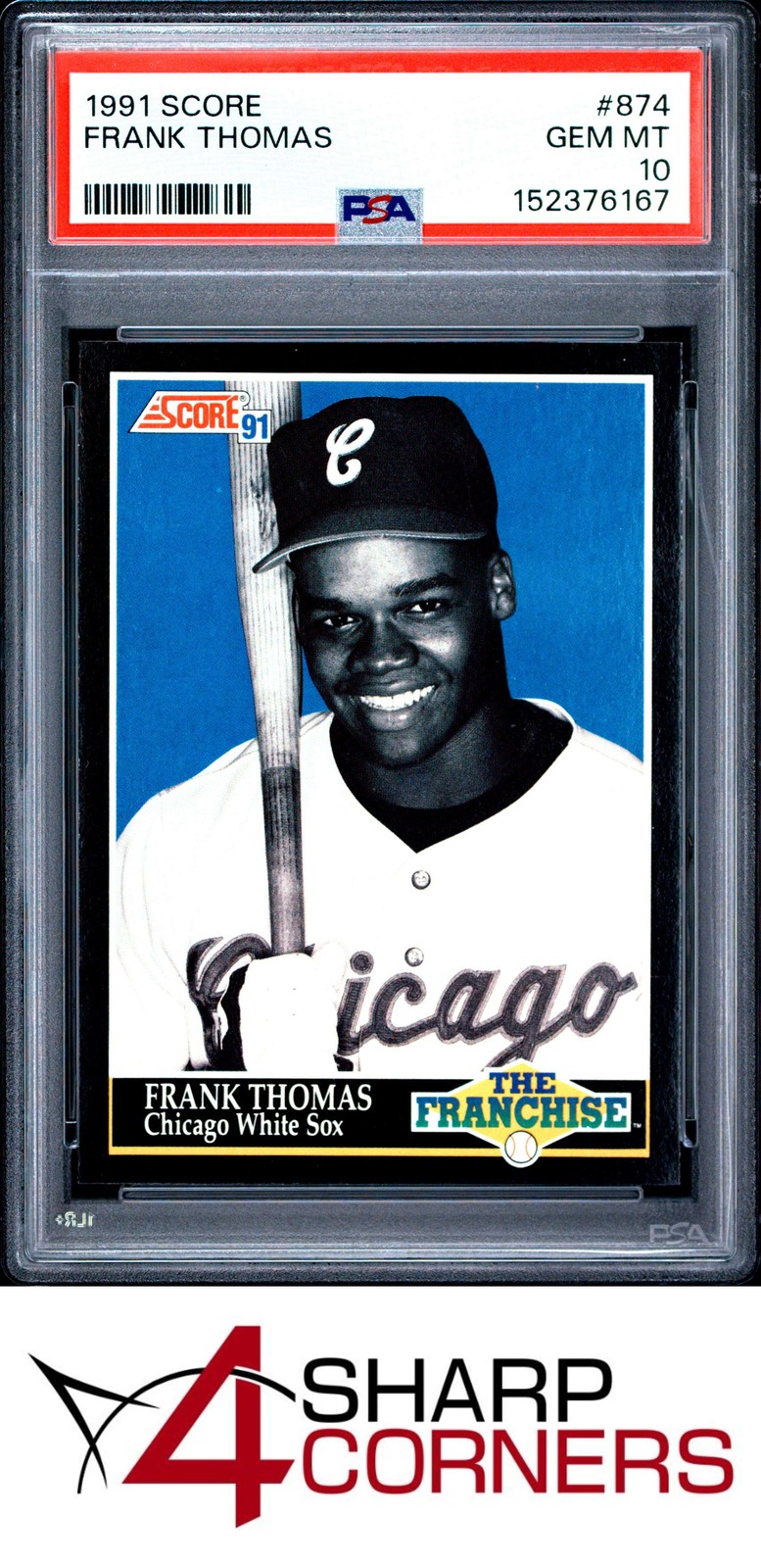 1991 SCORE #874 FRANK THOMAS THE FRANCHISE WHITE SOX HOF PSA 10