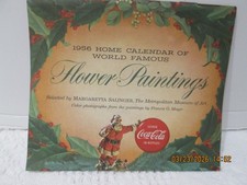 Coca~Cola  1956 Home Calendar of World Famous Flower Paintings - Your BD in 1956