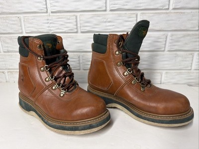 Hodgman Wadelite Fly Fishing Boots Size 8 Felt Sole Brown Suede/Green Canvas