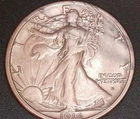 1916-d Obverse Walking Liberty Half in VF/XF Condition