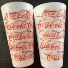 2 Vintage 1998 Coca-Cola Tall Plastic Thermo-Serv Refreshing Coke Tumbler Cups