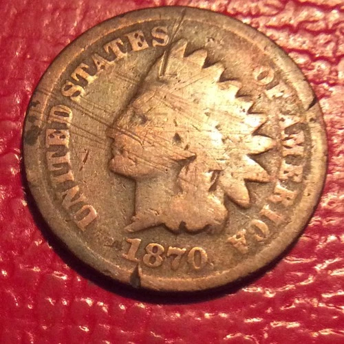 1870-P Indian Head Cent — photo from another recent sale