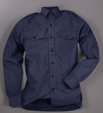 Military RAF Men's Long Sleeve Shirt, Mid Blue, Collar Size 41/43cm