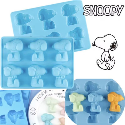 1 x super süß - SNOOPY - Silikon Eiswürfelform - BLAU