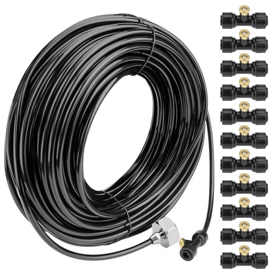 Misting Cooling System 98.4Ft (30M) Misting Line + 50 Brass Mist Nozzl
