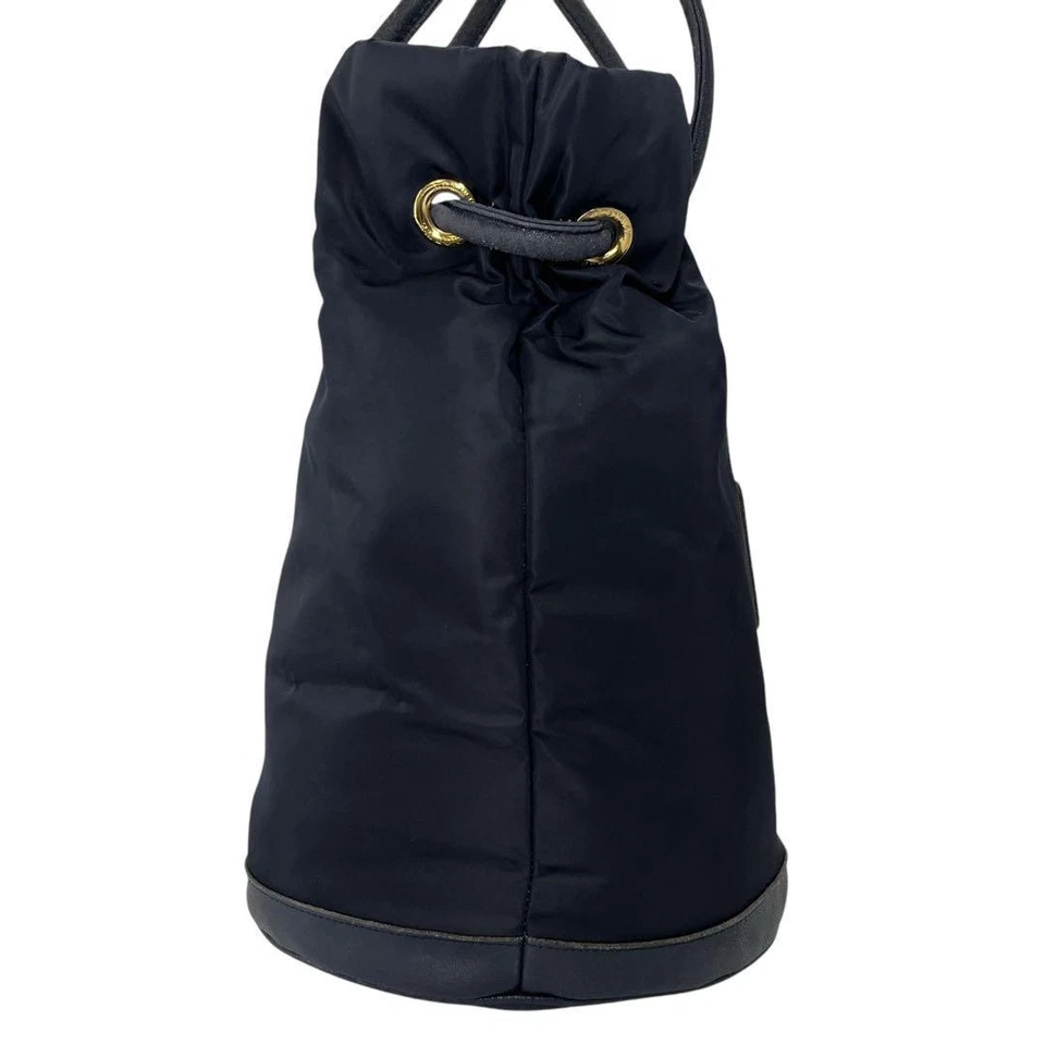 Auténtico bolso de piscina LOEWE de nailon azul marino con cordón grande de colección Foto 4 de 4