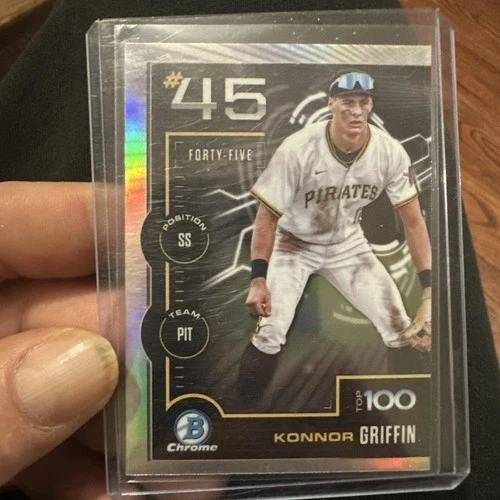 2025 Bowman Chrome Scouts Top 100 Refractor Konnor Griffin #BTP-45 Pirates📈📈📈