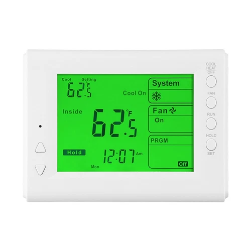 Conveniently Programmable 5+2 Thermostat for Gas and Electric Heating Systems