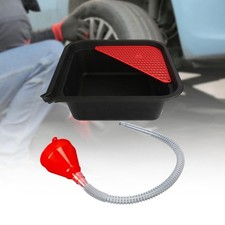 Oil Drain Pan Catcher Pan Portable Multifunction with Funnel Container Waste Oil