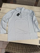 Dunning PERFORMANCE Men's Golf 1/4 Zip GRAY XL NWT GRANT THORNTON INVITE