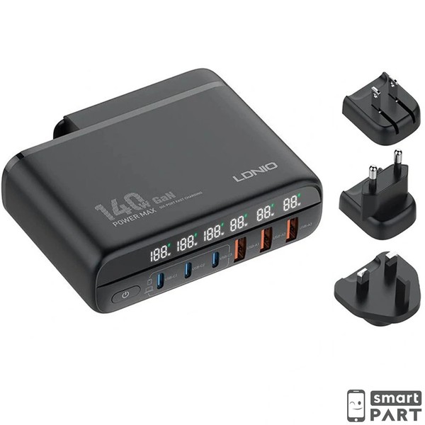140W GAN Desktop LadegeräT Usb|Typ-C Netzteil Adapter Fast Charger 6-Fach Ports-image