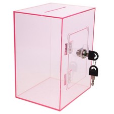  Small Clear Box Suggestion Drop Safe for Business Donation Boxes Fundraising