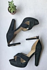 Raye Womens Heaton Black Velvet Dress Sandals Platforms 8.5 (39.5 EUR) WLS14870